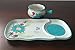 LG Stylish 4-piece Soup & Sandwich Set Butterfly- Turquoise Blue