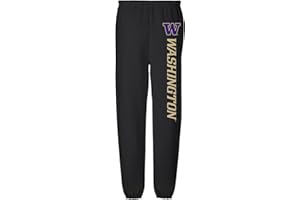 CAMPUS LAB Official Collegiate NCAA Jogger Sweatpants Unisex for Men & Women Collegiate Team Logo Black Collection