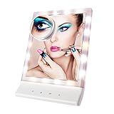 Makeup Mirror with Bright LED Lights from YaFex,lighted Makeup Mirror with Adjustable Illumination Settings,Removable 10x Magnifying Spot Mirror,Touch Screen Wall Mount Mirror,Best Gift For Women