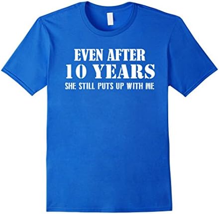 Men's Funny Anniversary Gifts For Him - 10 Years Anniversary Gifts XL Royal Blue