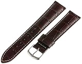 Hadley-Roma Men's MSM834RB-180 18-mm Brown Genuine Italian Calfskin Leather Watch Strap