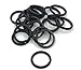 Shapenty 1 Inch/25mm Diameter Metal Flat Split Key Chains Rings for Home Car Keys Attachment (Black,20PCS/Box)