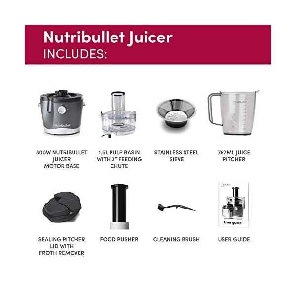 Nutribullet 01515 Centrifugal Juicer, 800 W, Graphite