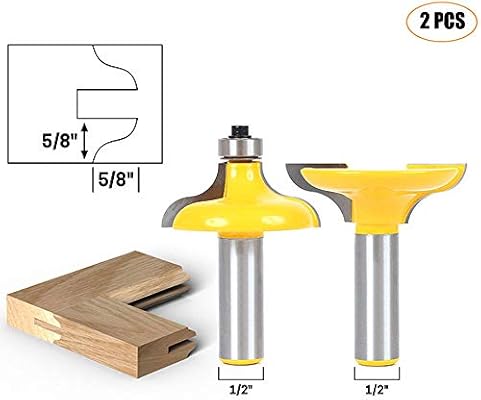 Letbuy 2 Pcs Router Bit Set 1 2 Inch Shank Edge Banding Set With