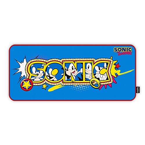 Gaming Mouse Pad ESG Sonic Tapis Gaming (Format XXL, Base en Caoutchouc antidérapante, Anti-Slip Rubber Base) (Classic)