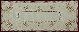 Embroidered Rose Daisy Floral Table Runner 15x33