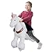 PonyCycle Official Ride On Unicorn No Battery No Electricity Mechanical Unicorn White Small for Age 3-5