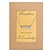 Bestill Back to School Gifts for Women Teacher's Day Bar Necklace Stainless Steel 18 inches with Thank You Card Appreciation Gifts