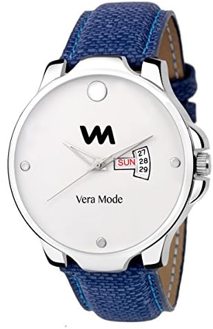Vera Mode Men's Stylish Watch Studded Collection Quartz Analog White Dial Timepiece