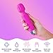 Luna Vibrator - Rechargeable Personal Wand Massager - 20 Vibration Patterns & 8 Multi-Speed - Quiet, Small, Compact & Powerful - Sex Toy for Couple, Men & Women - Travel Bag Included - Hot Pink