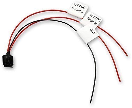 Strom-Entstörfilter +12V für Rückfahrkamera an getaktetem Strom (Pulsweitenmodulation)