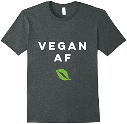 Mens Vegan AF Cute T Shirt Vegetarian Animal Rights 3XL Dark Heather