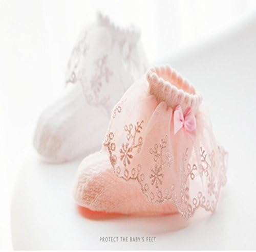 Amazon Co Jp 女の子靴下 ベビー可愛いソックス ガールズフットカバー 赤ちゃんレース蝶結び付き 子供 結婚式入学式誕生日プレゼント 記念写真 柔らかい綿 ホワイト ピンク 0 8歳に適用 2足セット 秋夏春 服 ファッション小物