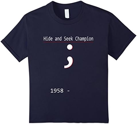 unisex-child Funny Programing T-Shirt: Coding Humor Semi-Colon Shirt 4 Navy
