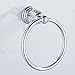 AUSWIND Chrome Towel Ring Clear Crystal Glass Wall Mounted Bathroom Accessories WT