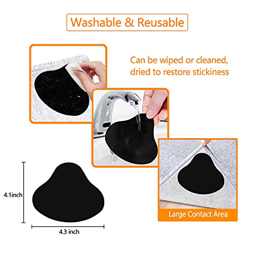 Chikigo Rug Grippers New Thin Type, 12 Pieces Anti Curling Non Slip