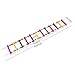 LITTLEGRASS 12 Steps Bird Toys 31 inch Wood Bird Ladder, Step Parrot Ladder Swing Bridge,Bird Cage Accessories Decorative Flexible Cage Wooden Rainbow Toy Parakeet Birdcage Training