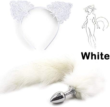 Vitnette Fox Tail Headband Headwear - B-ütt an-âl Pl-ùg T-ö-ys for Wömén Bêginnêrs