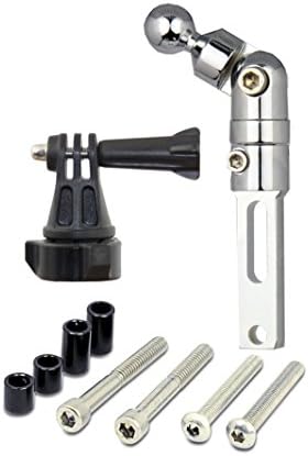 Techmount 4-31001-C-GO - Harley-Davidson and Metric Control Mount Kit - Chrome - Interfaces with all GoPro camera mounts