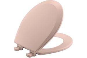 Bemis 500EC 063 Toilet Seat with Easy Clean & Change Hinges, 1 Pack Round, Venetian Pink