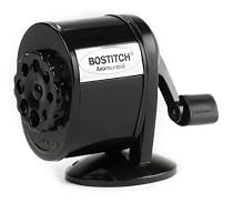 Bostitch Metal Antimicrobial Manual Pencil Sharpener, Black (MPS1-BLK)