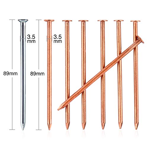20 Stück Große Kupfer Nägel 3,5 Zoll (89 mm) Lange Nagel Spikes zum Töten von Baum, Stumpf Entfernung Spikes mit 2 Stück… – Bild 4