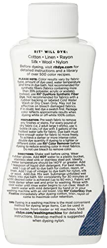 Rit Purpose Liquid Dye, Fabric, Denim Blue, 236ml