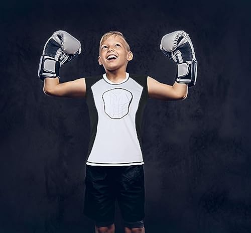 TUOY Youth Padded Compression Shirt - Chest & Sternum Protector For Sports Safety