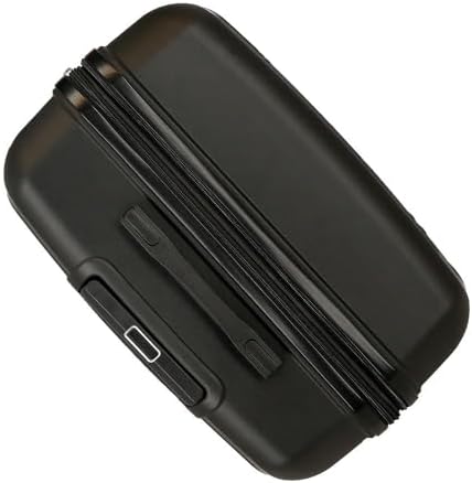 Joumma Bags - Valigetta rigida in ABS, varie misure, colore: nero, verde, rosso, grigio, poliestere, Nero, taglia unica, Set di 2 valigie