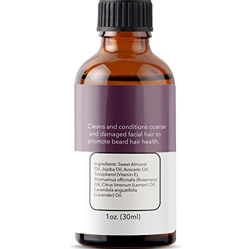 Natural Beard Oil for Healthy Beard Growth and Facial Skin with Jojoba, Vitamin E- Contains 10 Therapeutic Oils to Nourish, Cleanse and Condition Facial Hair - Great for Skin and Beard Alike