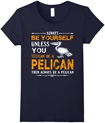 Women's Pelican Shirt - Always Be Pelican Tee Medium Navy