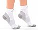 Mojo Compression Plantar Fasciitis Compression Foot Socks X-Firm Graduated Support (White, Medium)