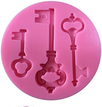 LAMEIDA Retro Key Shape Silicone Cake Mold Muffin Chocolate Sweet Mould Cake Jelly Ice Silicone Fondant Mould Baking Mold Decor for Home Kids Children