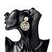 XZP Hollow Out Flower Pendant Women Large Drop Earring 14k Gold Plated Fashion Filigree Jewelry Metal Dangle Earring(Gold)