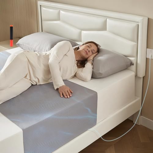 YOOJ® Antistatic Grounding Sheets with Grounding Cord, 23.6 * 104in Cotton Bed Sheet, 90% Organic Cotton+10% Pure Silver Fiber, Breathable and Comfortable, Gives You Better Sleep