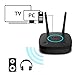 1Mii B06TX+ Long Range Bluetooth 5.0 Transmitter for TV/PC/Projector to 2 Wireless Headphones/Speakers, Bluetooth Adapter for TV w/Screen Display Plug n Play, aptX Low Latency & HD Audio