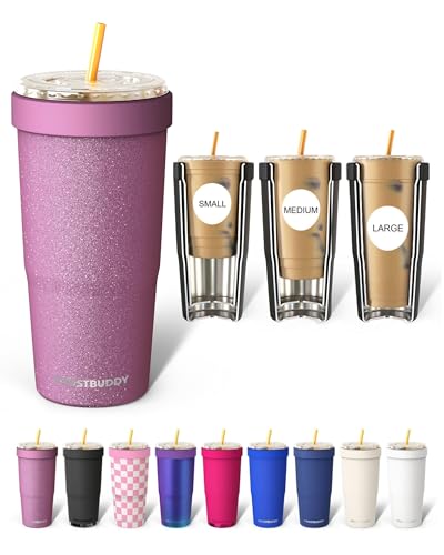 Frostbuddy Togo Buddy To Go Buddy Vakuumisolierter Edelstahlbecher, Thermobecher für heiße und kalte Getränke, 850 ml, Dunkelbecher (Aurora)