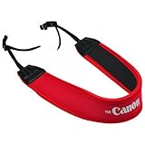 EarlyBirdSavings Red Neoprene Comfort Camera Padded Shoulder Neck Strap For Canon Camera