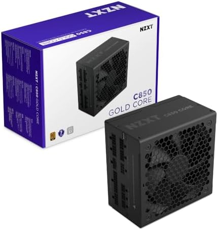 NZXT C850 Gold Core - 850W ATX 3.1 Power Supply, 80+ Gold | 850W ATX 3.1 PSU, 80 PLUS Gold and Cybenetics Platinum, fully modular. Quiet, efficient power for gaming builds.