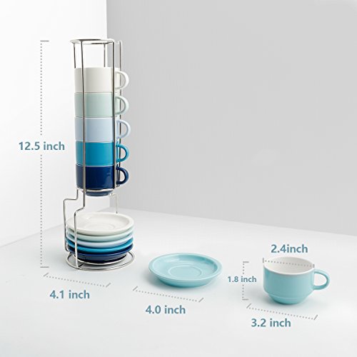 3 Sweese+Porcelain+Stackable+Espresso+Saucers
