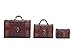 THY COLLECTIBLES Vintage Wooden Embossed Flower Pattern Jewelry Treasure Box Storage Organizer Trinket Keepsake Chest Pack of 3
