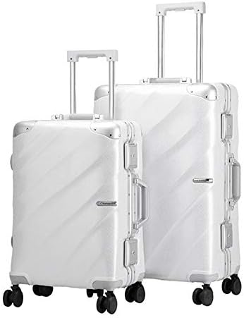 スーツケース Tsaロックローテーターハードシェル軽量キット付きキャリーコラムサイレントローテーター多方向ホイール男性と女性の旅行登録付き防水ラゲッジ ケース 週末にスーツケースを運ぶ 色 白 サイズ in 24in Innhs Edu Ph