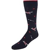 CTM Men's Heart Tattoo Novelty Crew Cotton Blend Socks (1 Pair)