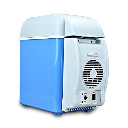 Click Here to See More Images FMTMY Electric Car Refrigerator Cooler Vehicle Portable Hot Or Cold Cool Box 7.5 Litre Capacity - For Camping, Caravans, Picnics And Festivals Travel