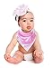 Baby Bandana Drool Bibs By Daulia, Girls 7-Pack Absorbent Organic Cotton, Cute Baby Gift for Girls