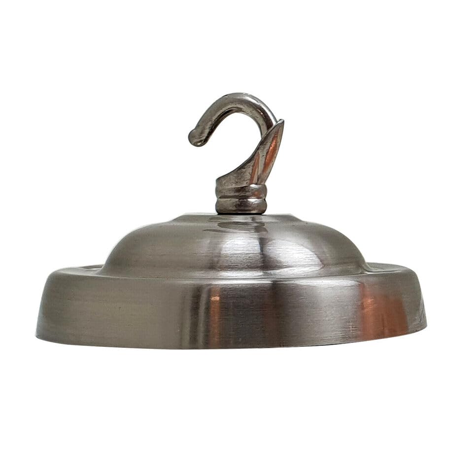 LEDSONE Ceiling Rose Hook Plate Vintage Satin Nickel Metal 10.5 cm Antique Single Out Side Fitting with Accessories for Chandliers Pendant Lights Wall Lamps Hanging Lights Planters Decorations — image 1