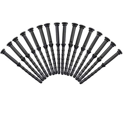 Magic&Shell 16pcs 67mm Rubber Fan Mounting Screws Computer PC Case Noise Absorbtion Anti Vibration Pin Rivet Black