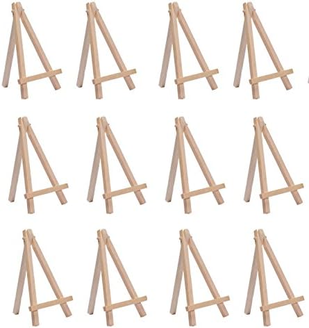 Wedding shop 3.5Inch By 6.25 Inch Mini Wooden Easels Display (Pack of 12 Easels) w35