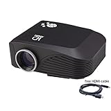 Projector (Warranty included) , XINDA 2017 Update HD Video Projector Home Theater Cinema Portable LED Projector with USB/HDMI/VGA/AV Support up to 1080P-Black