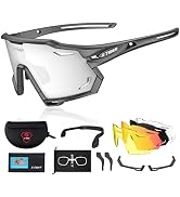 X-TIGER Occhiali Da Ciclismo Con 5 Lenti Occhiali Bici MTB Intercambiabili  per Ciclismo Corsa Guida Pesca Golf Baseball Corsa CE Autentica (Xts01-5) :  Sport e tempo libero